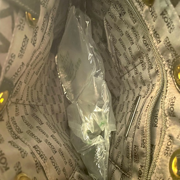 Like New Michael Kors Black Monogram Tote Bag - Picture 5 of 5